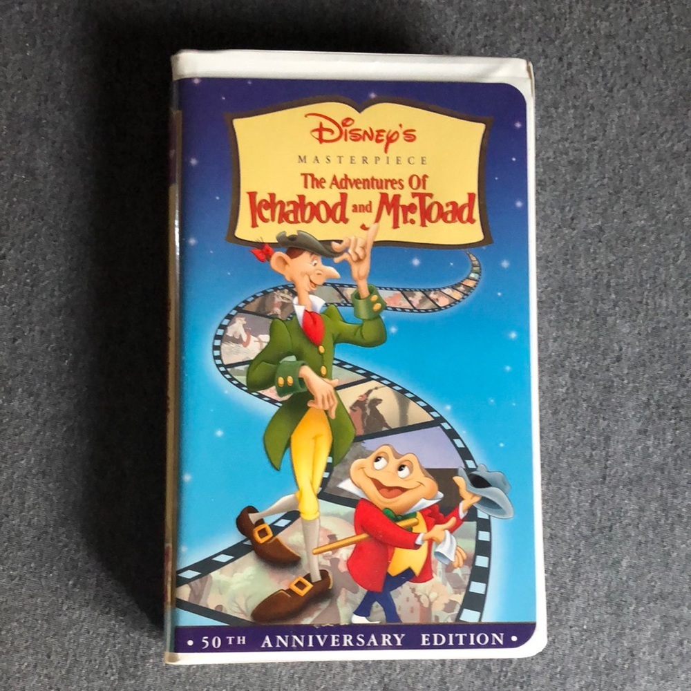 VHS Disney’s Masterpiece The Adventures of Ichabod and Mr. Toad 50th Anniversary